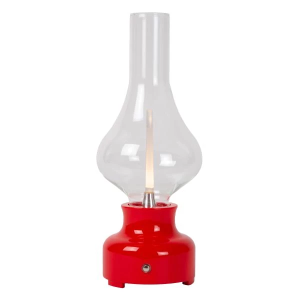 Lucide JASON - Rechargeable Table lamp - Battery pack/batteries - LED Dim. - 1x2W 3000K - 3 StepDim - Red - detail 1